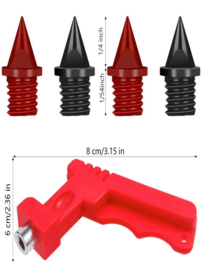 ALDMIO 48 Pcs 1/4 inch Carbon Steel Track Spikes Pyramid for Competition, Lighter Weight Spikes Track Shoes with Spike Wrench, Running Shoes Replacement Spike for Track-Field Sprinting or Cross Country - Image 2