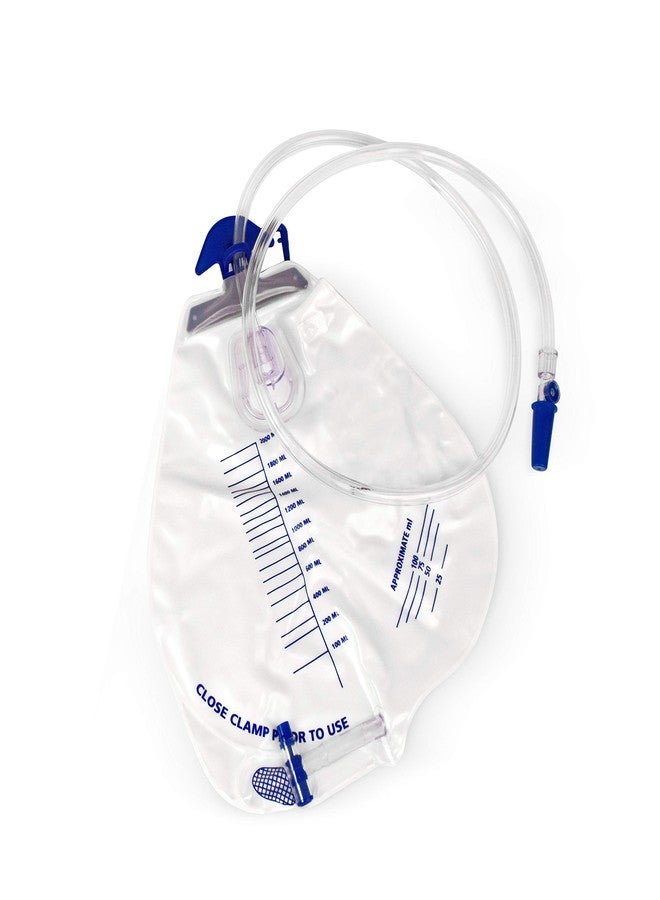 BodyHealt Foley Catheter Bag - Urinary Drainage Bag with Anti-Reflux Chamber - Urine Bag with 2000 mL Volume, 48" Drainage Tube - Catheter Bags for Men & Women - Foley Catheter Kit for Home & Hospital - Image 1