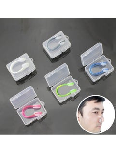 Set of 5 Silicone Nose Clips for Swimming Nose Plugs Nose Guard Kits for Adults and Children with Packaged Box