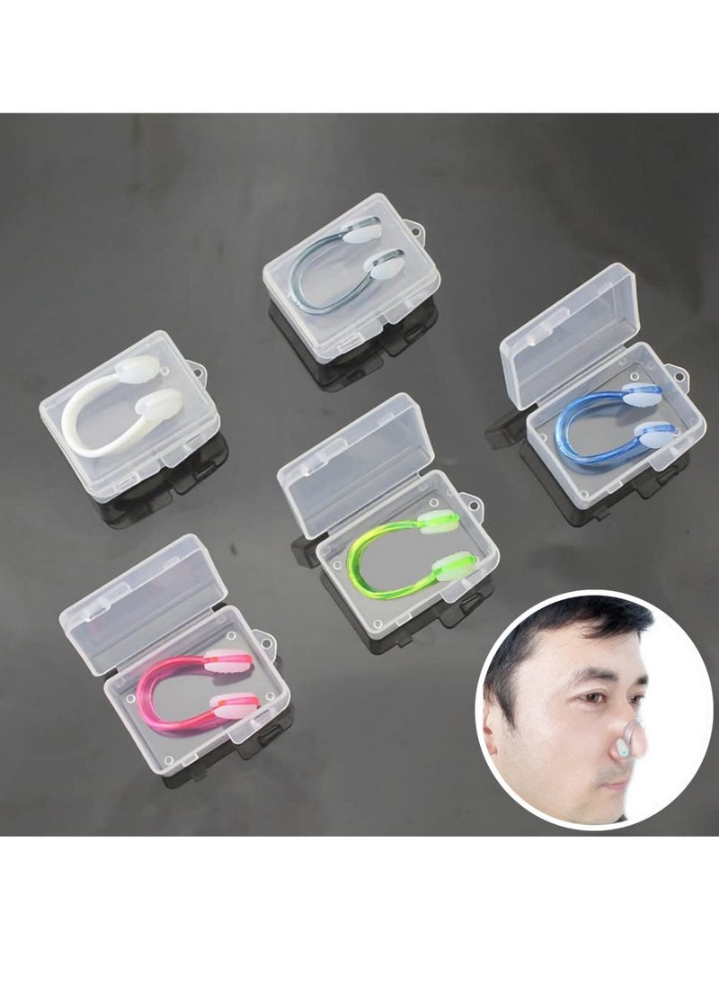 RATSAW - Set of 5 Silicone Nose Clips for Swimming Nose Plugs Nose Guard Kits for Adults and Children with Packaged Box - Image 1
