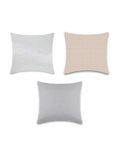LuxHome Outdoor Cushion Covers Set of 3 – Waterproof, Water & Oil Repellent, Assorted Colors, Made in Spain for Patio, Garden, Balcony, Poolside – 18x18 Inch (45x45 cm)  - Image 1