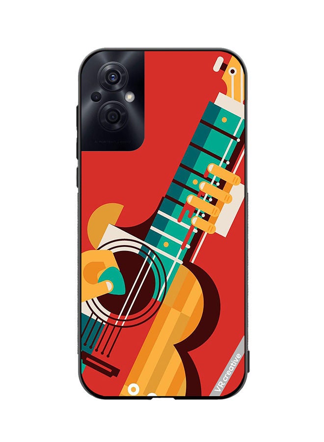 VR CREATIVE Protective Case Cover For Oppo Reno8 Z Guitar Design Multicolour - Image 1