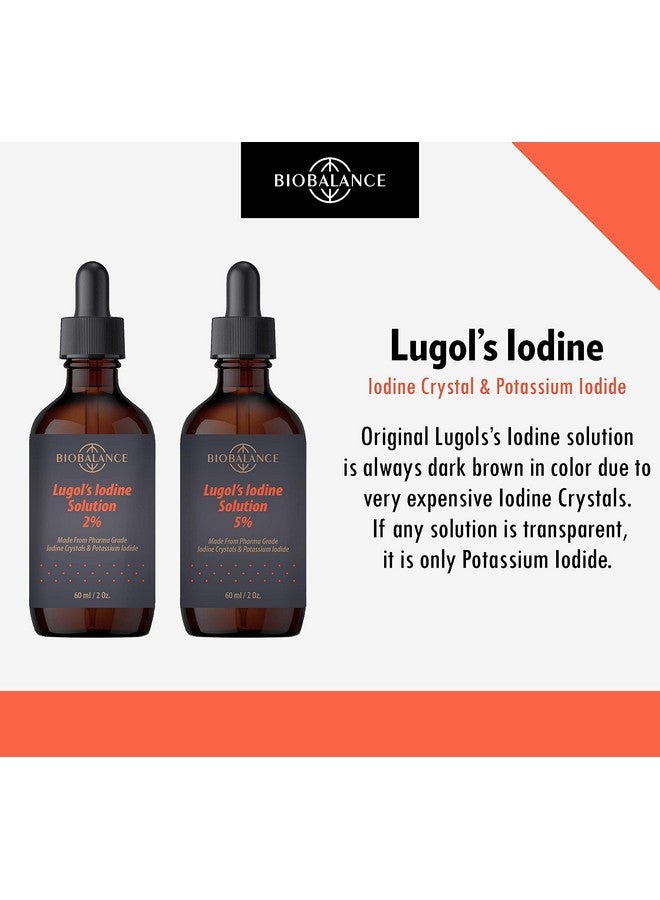 Bio Balance Bio Balance Lugol's 2 % 2 fl. oz. Extra Pure Grade, 2.5 mg Iodine Per Drop Heavy Metals-Free Iodine Solution Preservative-Free, Glass Dropper Bottle , 60ml  - Image 4