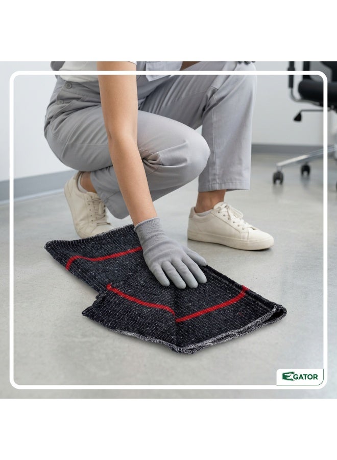 Gator Floor Cloth | Black Absorbent Floor Cleaning Towel | Heavy-Duty Commercial Floor Cloth | China | 50 x 100 cm - Image 5