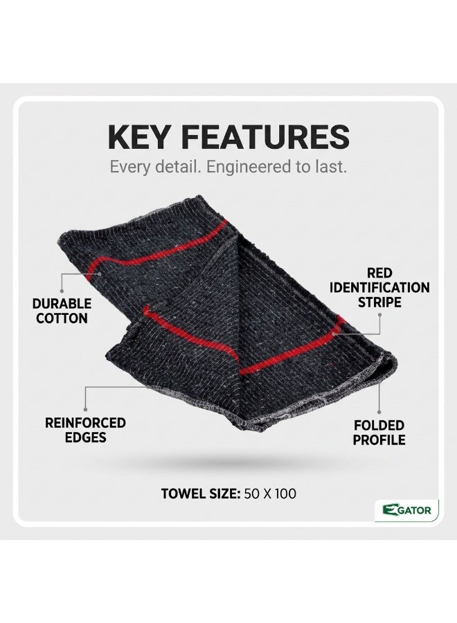Gator Floor Cloth | Black Absorbent Floor Cleaning Towel | Heavy-Duty Commercial Floor Cloth | China | 50 x 100 cm - Image 2