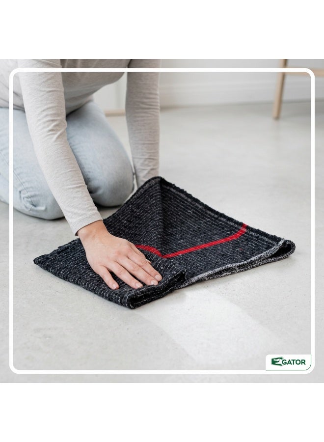 Gator Floor Cloth | Black Absorbent Floor Cleaning Towel | Heavy-Duty Commercial Floor Cloth | China | 50 x 100 cm - Image 4