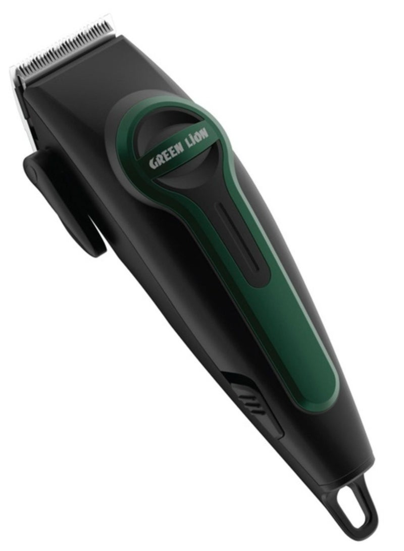 GREEN LION Professional Hair Clipper with 4 Size Combs, Stainless Steel Material, 120 Minutes Working Time, 2.5 Hours Charging Time, 1200mAh Lithium Battery, Type-C Charging Port, LED Indicator - Black - Image 1