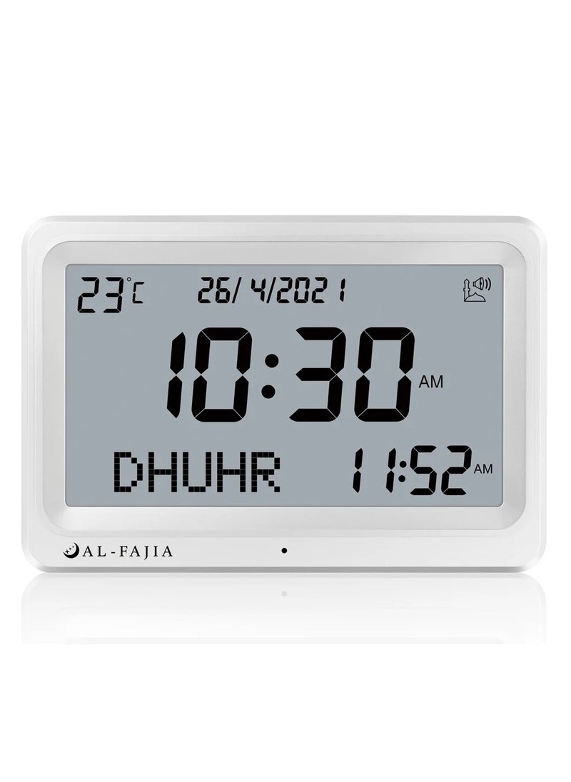 AL-FATIHA Larger LCD Screen Azan Clock, 8 Athan Sounds, Multi-languages, Hijir, Gregorian, Calendars, Muslim Prayer, Desk Alarm Clock  - Image 2