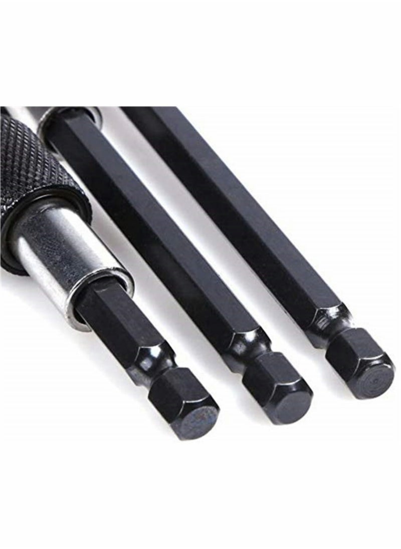 KASTWAVE - 1/4 Inch Hex Shank Magnetic Screwdriver Bit Holder, Hex Shank Quick Change Drill Extension Bit Set 2", 4", 6" Extension Set for Screws, Nuts, And Any Drill And Handheld Driver - Image 1