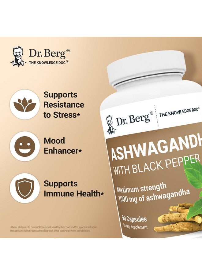 Dr. Berg Nutritionals Dr. Berg Ashwagandha Capsules 1000mg - Includes Ashwagandha Root with Black Pepper from Bioperine - Ashwagandha Supplements 90 Capsules - Image 3