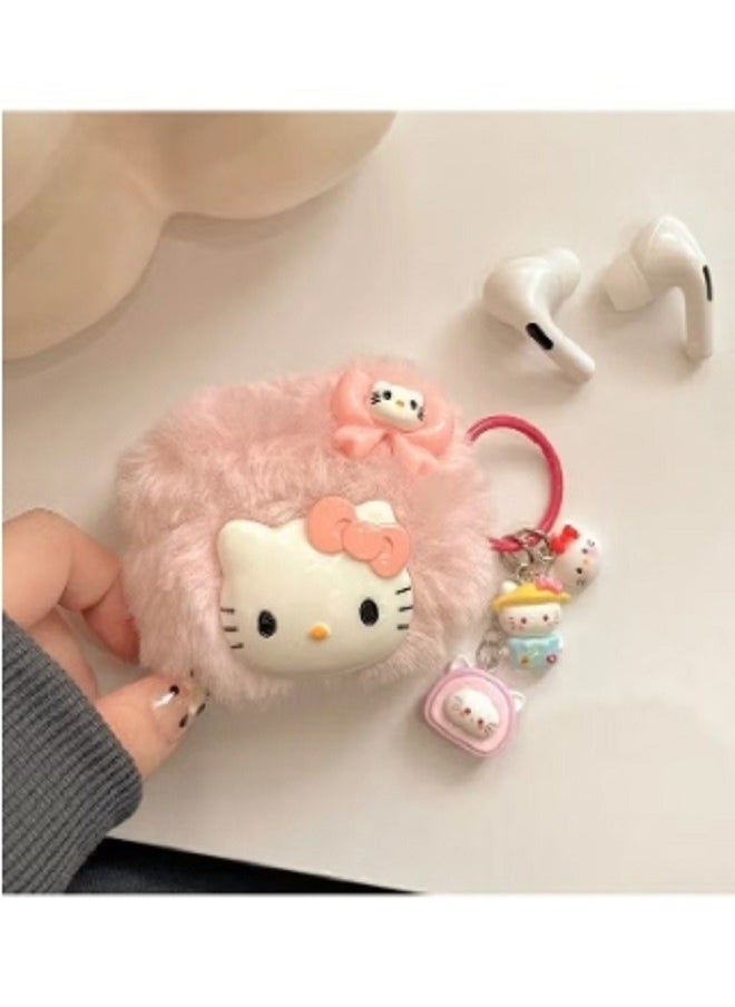 dida-cosmos - For Bluetooth Headset Air Pods Pro 2 Generation Protective Case - Hello Kitty Protective Case - Plush Drop Resistant Waterproof Case - Image 1