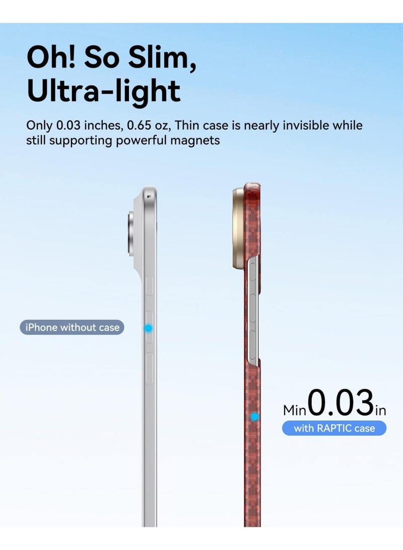 RAPTIC غطاء أراميد لجهاز آيفون إير [ماج سيف] فائق النحافة 1500D من ألياف الأراميد - شرقي - Image 4