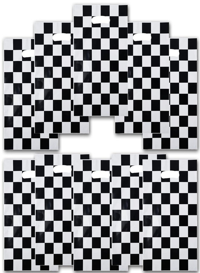 HEPAPATE 40Pcs Race Car Theme Checkered Treat Candy Bags,Car Goodie Bag,Race Car Party Favors Bags,Race Car Theme Black and White Checkered Gift Bags for Birthday Party Decor Supplies(Big) - Image 1