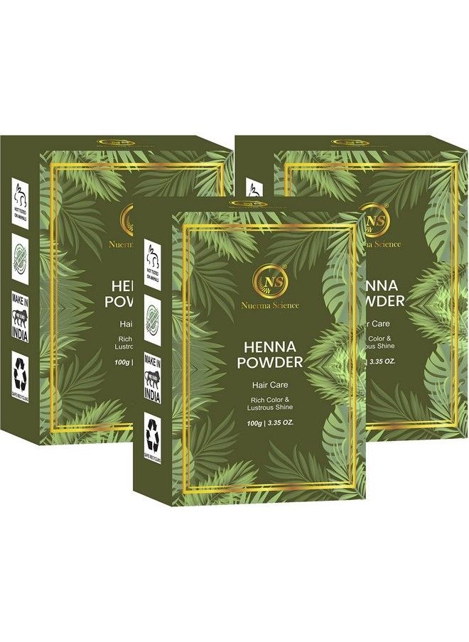 Nuerma Science - Henna Powder Organic Natural For Black Shiny Healthy Hair(100 Gm Each Pack Of 3) 300 Gm - Image 1