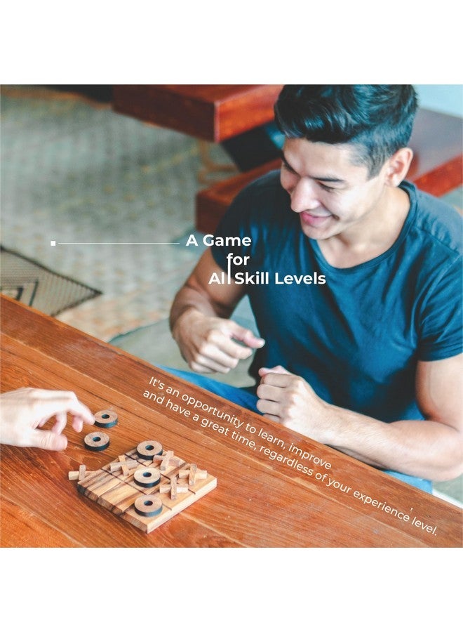 بي سيري لعبة Tic Tac Toe الخشبية - ألغاز دعابة للدماغ للبالغين وهدايا فريدة للأطفال ، ديكور طاولة القهوة ، ديكور غرفة المعيشة ، ديكور خشبي حديث ، ألعاب الطاولة الكلاسيكية للعائلة (5.5 بوصة) - Image 4