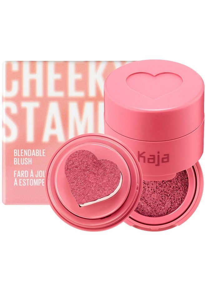 KAJA Blush Cheeky Stamp Gift 7 Shades Buildable & Blendable Shade With Heartshaped Applicator Rosy Finish 02 Saucy 0.17 Oz - Image 1