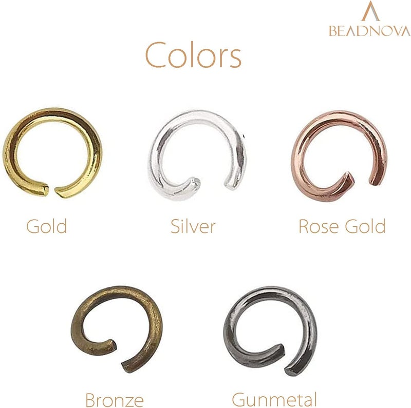 BEADNOVA 4mm Gun Black Jump Rings for Jewelry Making Open Jump Rings for Keychains and Necklace Repair (300Pcs) - Image 4