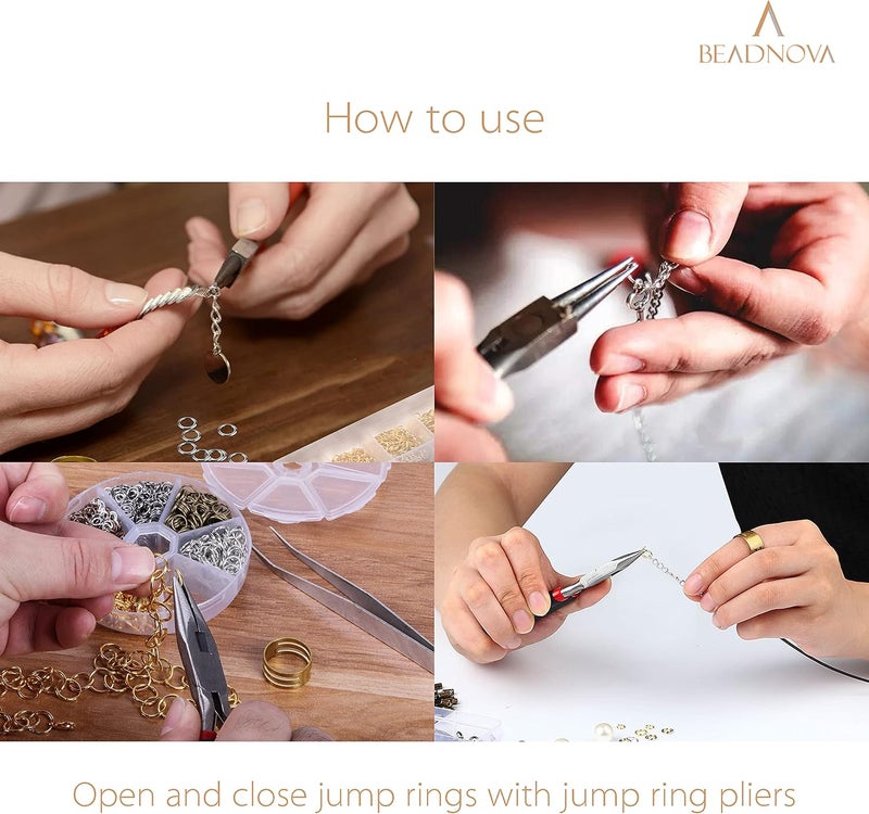 BEADNOVA 4mm Gun Black Jump Rings for Jewelry Making Open Jump Rings for Keychains and Necklace Repair (300Pcs) - Image 5