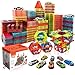 BUBUQE Magnetic Tiles Parking Building Playset with 10 PullBack Metal Cars for Kids Construction STEM Toy Preschool Creativity Learning Birthday Gift for Girls Boys Toddlers 3 4 5 6 7 8 - Image 2