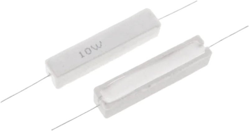 10Pcs 10WCement Ceramic Resistance 5%0.1~100K 0.22R 5R 6.8R 8R 10R 15R 22R 100R 300R 470R 1K 1.2K 5K 10K 3K Power Resistance(Horizontal 160 Ohm) - Image 1