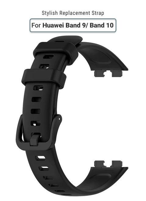Huawei Band 9/ Band 10 Soft Silicone Replacement Strap - High Quality, Lightweight, Stylish & Durable - Easy Installation - Replacement Strap for Huawei Band 9