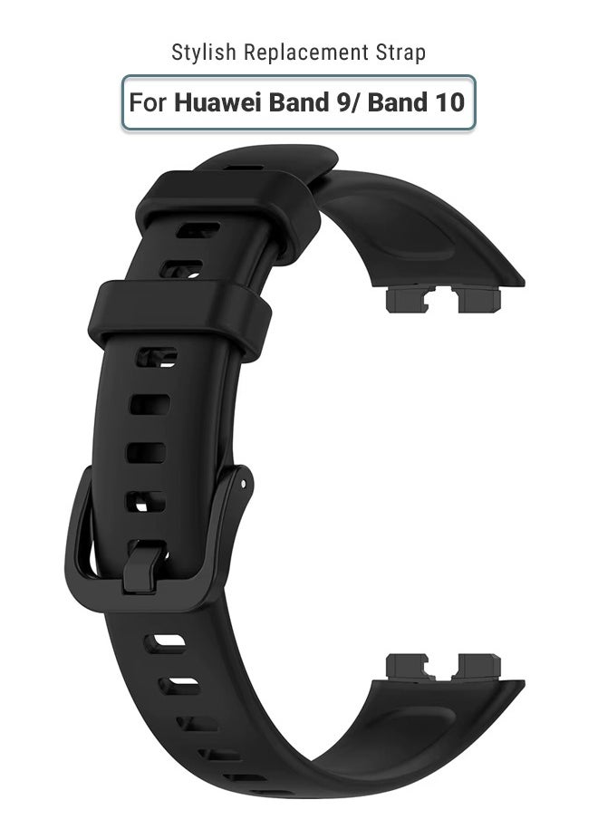 Huawei Band 9/ Band 10 Soft Silicone Replacement Strap - High Quality, Lightweight, Stylish & Durable - Easy Installation - Replacement Strap for Huawei Band 9