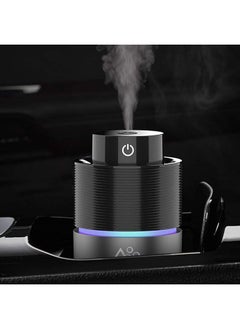 Arabest Car Diffuser, 200ml USB Quiet Car Humidifier Cool Mist Humidifiers with 7 Color LEDs Night Light, Mini Portable Aromatherapy Diffuser Essential Oil Diffuser for Car Home Office Bedroom Gray  - Image 1