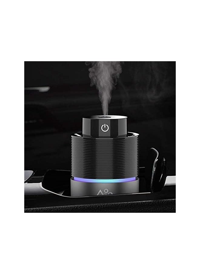 Arabest - Car Diffuser, 200ml USB Quiet Car Humidifier Cool Mist Humidifiers with 7 Color LEDs Night Light, Mini Portable Aromatherapy Diffuser Essential Oil Diffuser for Car Home Office Bedroom Gray - Image 1