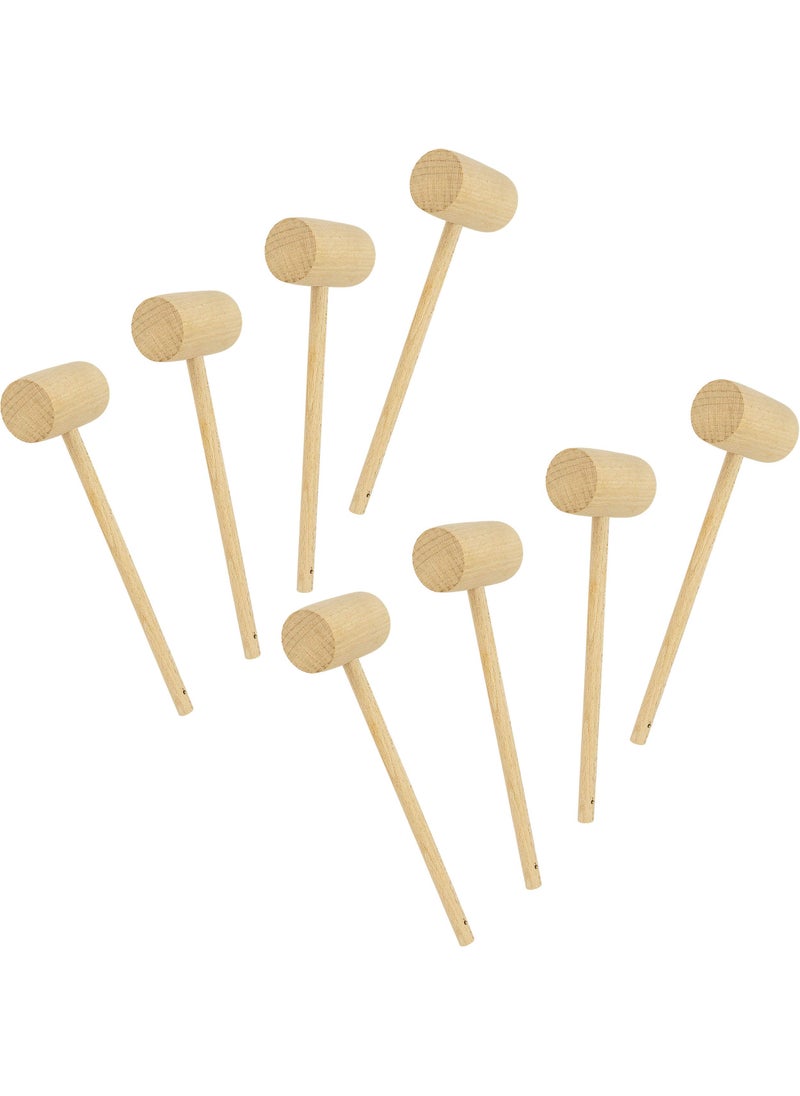 Southern Homewares Wooden Crab Mallet Seafood Lobster Shellfish Cracker Hardwood Hammer Set of 8 by Southern Homewares 
