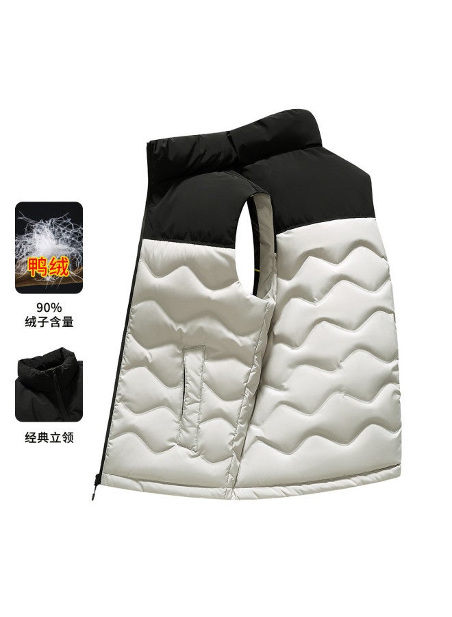 YaYa Sleeveless Vest Jacket Versatile Slim-fit Winter Warm Stand Collar Duck Down Waistcoat - Image 2