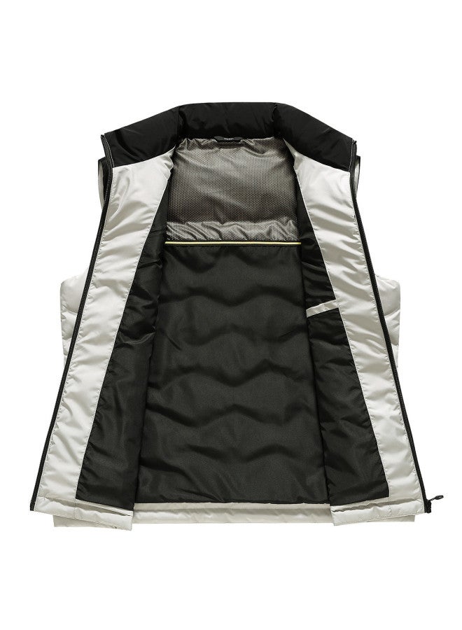 YaYa Sleeveless Vest Jacket Versatile Slim-fit Winter Warm Stand Collar Duck Down Waistcoat - Image 4