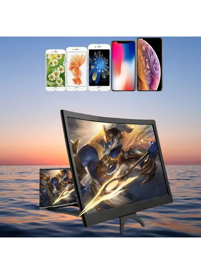 بلاك فرام إتش دي مكبر شاشة هاتف مضاد للانزلاق مع حامل قابل للطي لحجب الضوء الأزرق - Image 3