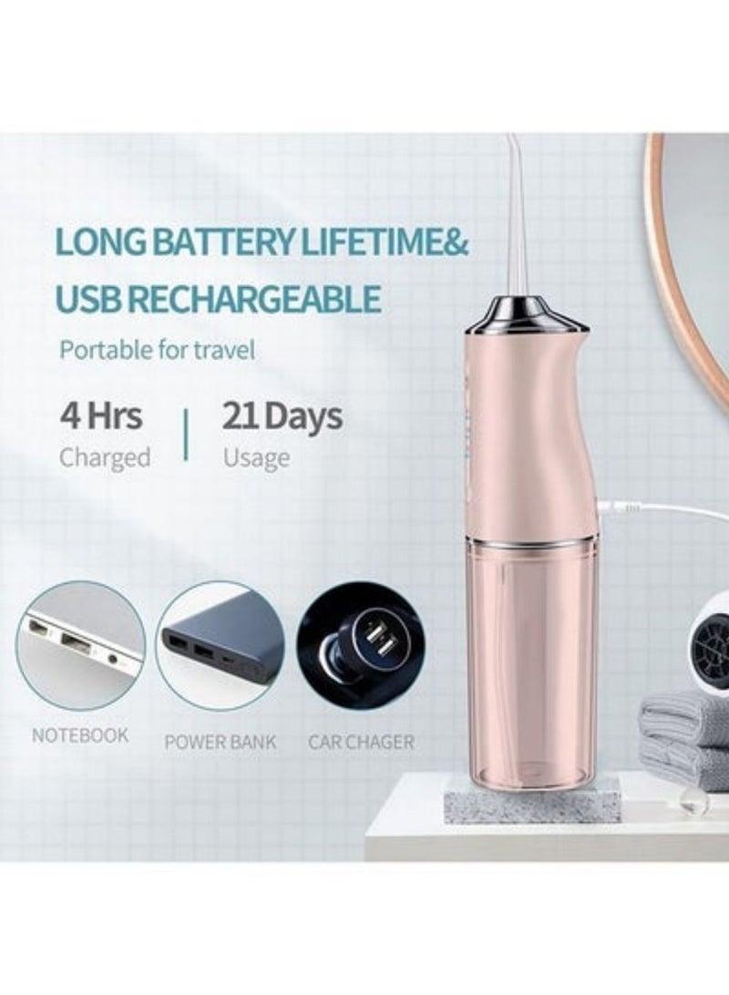 الخيط المائي للأسنان USB القابل لإعادة الشحن منظف الأسنان بالماء مع 4 فوهات - Image 5