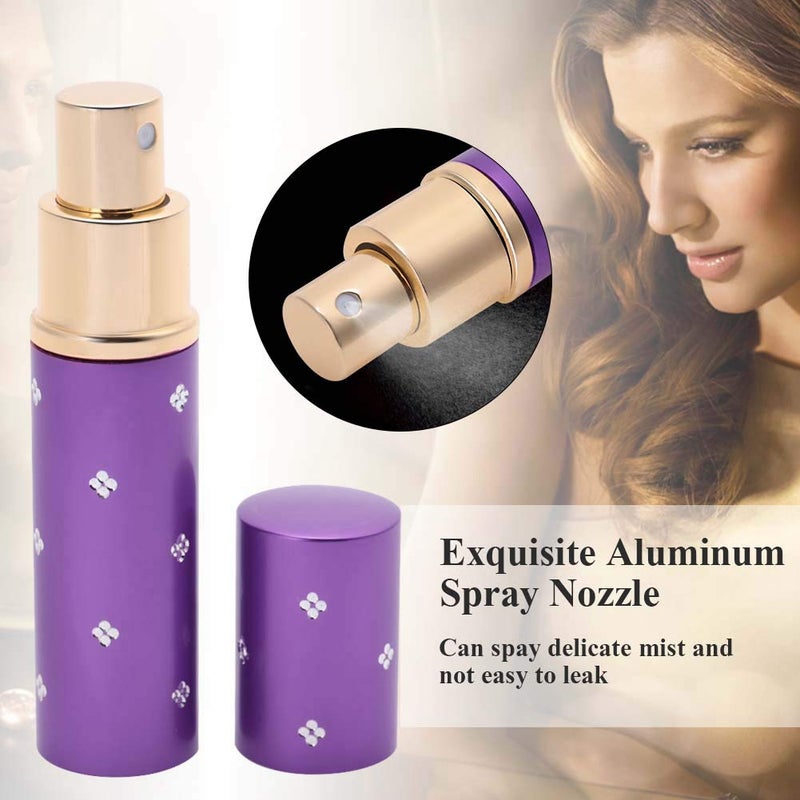klarako Empty Perfume Bottle - Portable Perfume Bottle Empty Bottle Empty Bottle For Travel For Refillable Containers Refillable-Cosmetic-Containers Handbag (# 01) (Purple) - Image 4