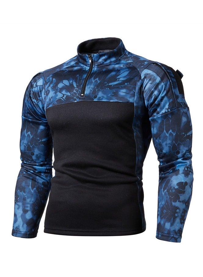 KUYING Outdoor Fitness Camouflage Jogging Men's Long Sleeved Sweatshirt  - Image 1