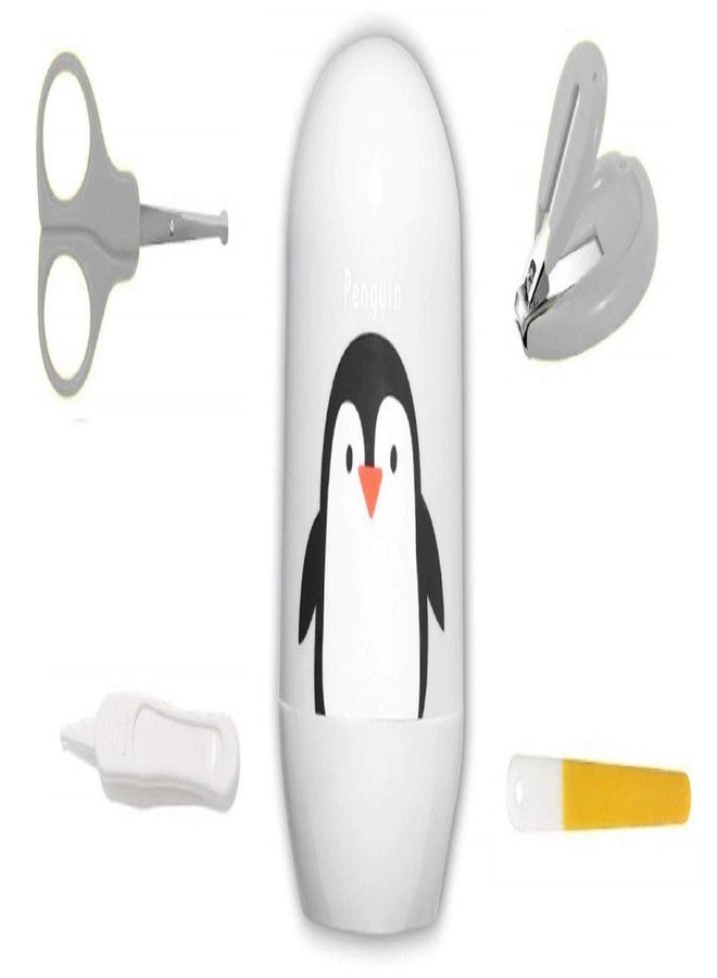 Alya The Cheeky Kidzz Baby Grooming Essential Nail Manicure Pedicure Cutter Safety Kit 4 IN 1 Combo With Cute Printed Portable Travel Protective Case For Toddlers/Infants/New Borns(0 Months+)(GREY PENGUIN) - Image 2