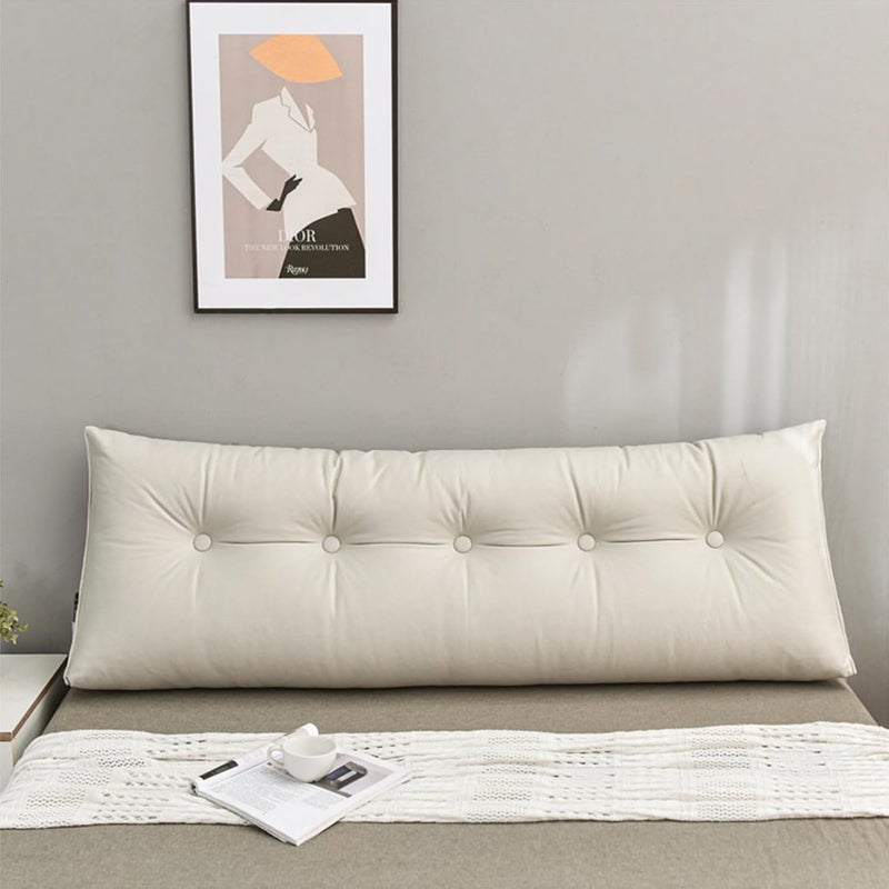 Queen Headboard Pillow, Backrest Bolster Pillow, Reading Pillow, Triangular Cushion Reading Support Pillow, Back Support Back Positioning Cushion,H,100cm - Image 2