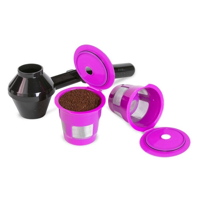 CAFE FILL VALUE PACK BY 1STREAM REUSABLE K CUP COFFEE POD FILTERS SCOOP COMPATIBLE WITH KEURIG KDUO KMINI 10 20 KSERIES AND SELECT SINGLE CUP COFFEE MAKERS