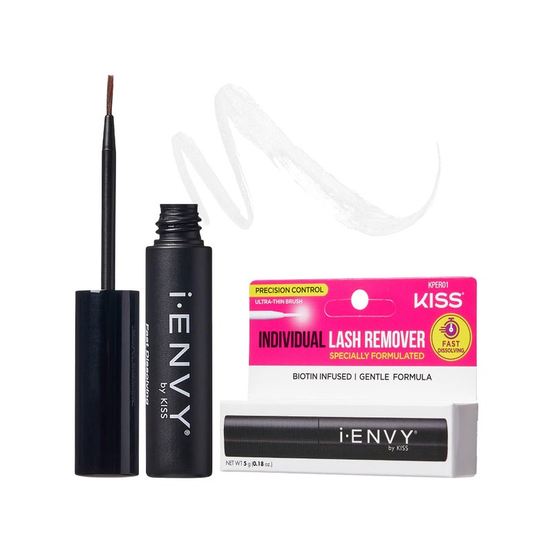i.Envy i•ENVY Lash Remover for Lash Extension Cluster Lashes Individual Eyelashes Gentle Eye Removal for False Lashes DIY Lashes Bond and Seal Adhesive Glue Cleanser - Image 1