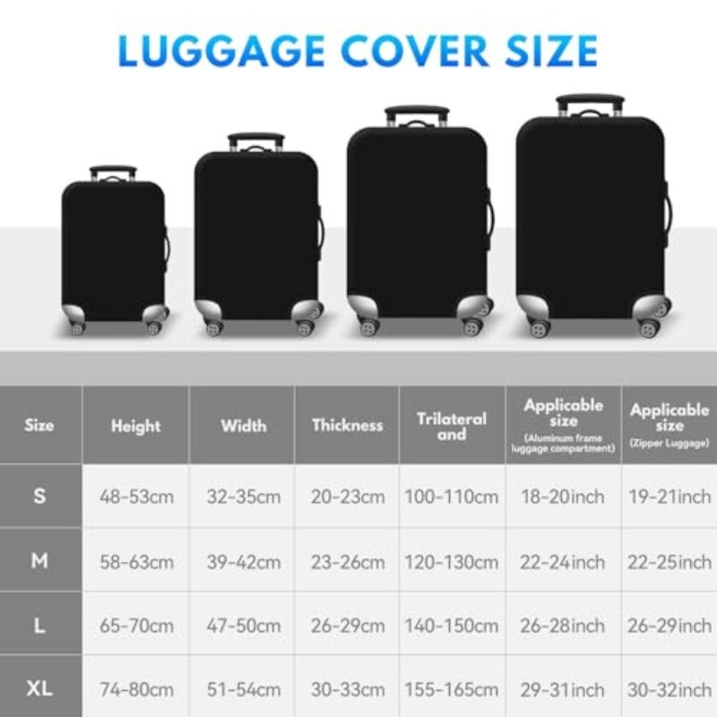Spandex Luggage Cover for 26-28 Inch Suitcase Black Washable Elasticated Fabric Dust Scratch Protection Premium Stretch Material Fits 65-70cm L Size - Image 5