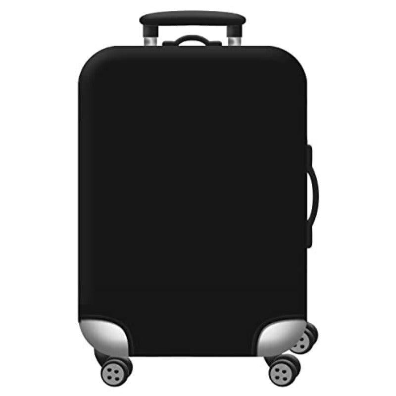 Spandex Luggage Cover for 26-28 Inch Suitcase Black Washable Elasticated Fabric Dust Scratch Protection Premium Stretch Material Fits 65-70cm L Size - Image 1