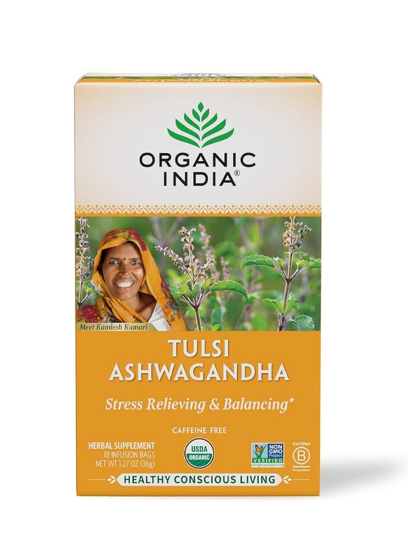 Organic India Tulsi Ashwaganda Stress Relieving & Balancing