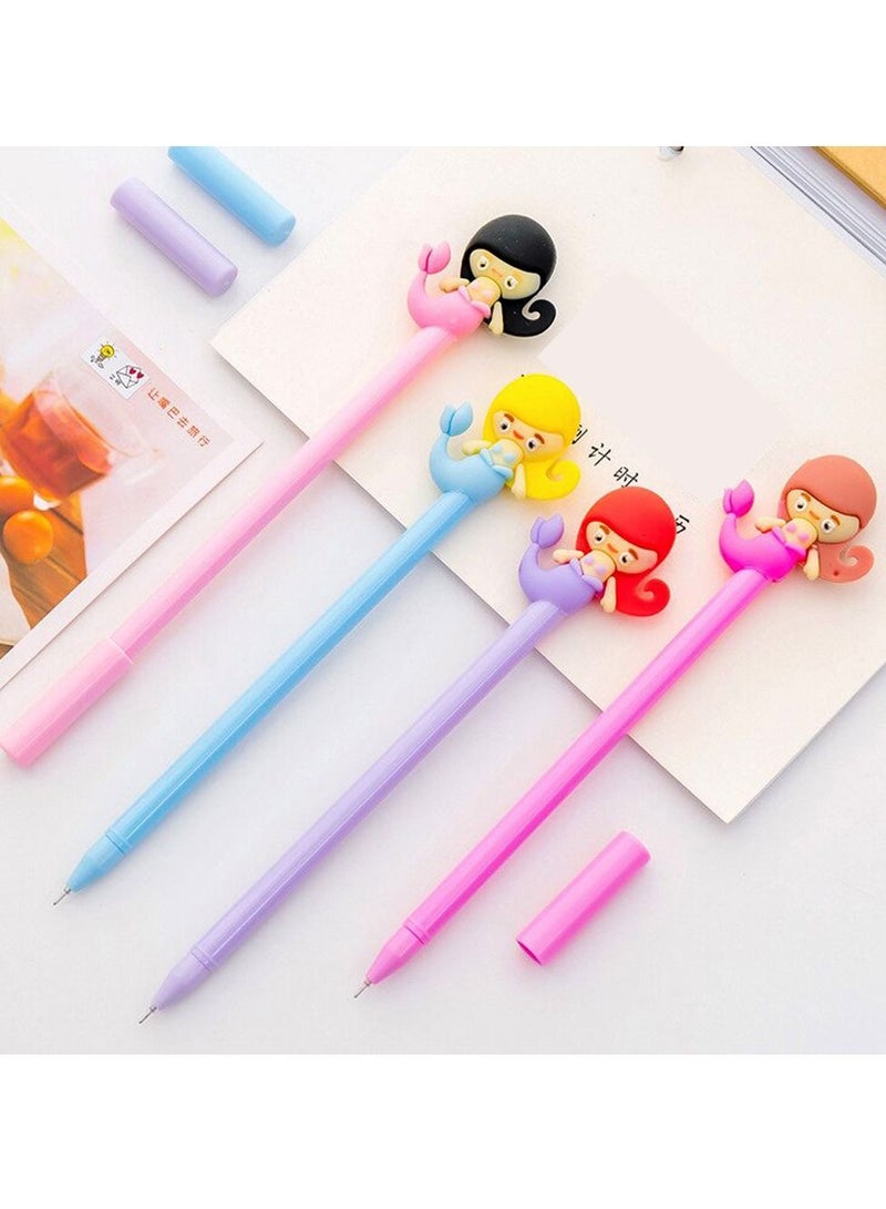 سلة أقلام حبر للأطفال والبنات على شكل حورية البحر– باكج من 4 قطع - Image 4