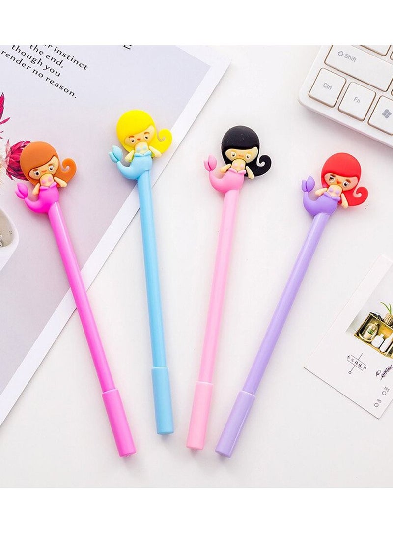 سلة أقلام حبر للأطفال والبنات على شكل حورية البحر– باكج من 4 قطع - Image 2