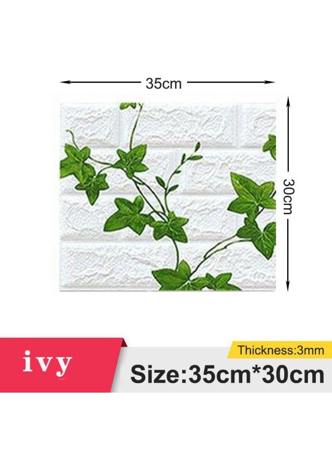 1/5/10Pcs 35*30cm High Quality 3D Foam Wall Panel Retro Self Adhesive Wallpaper Living Room Background Wall Home Decoration 