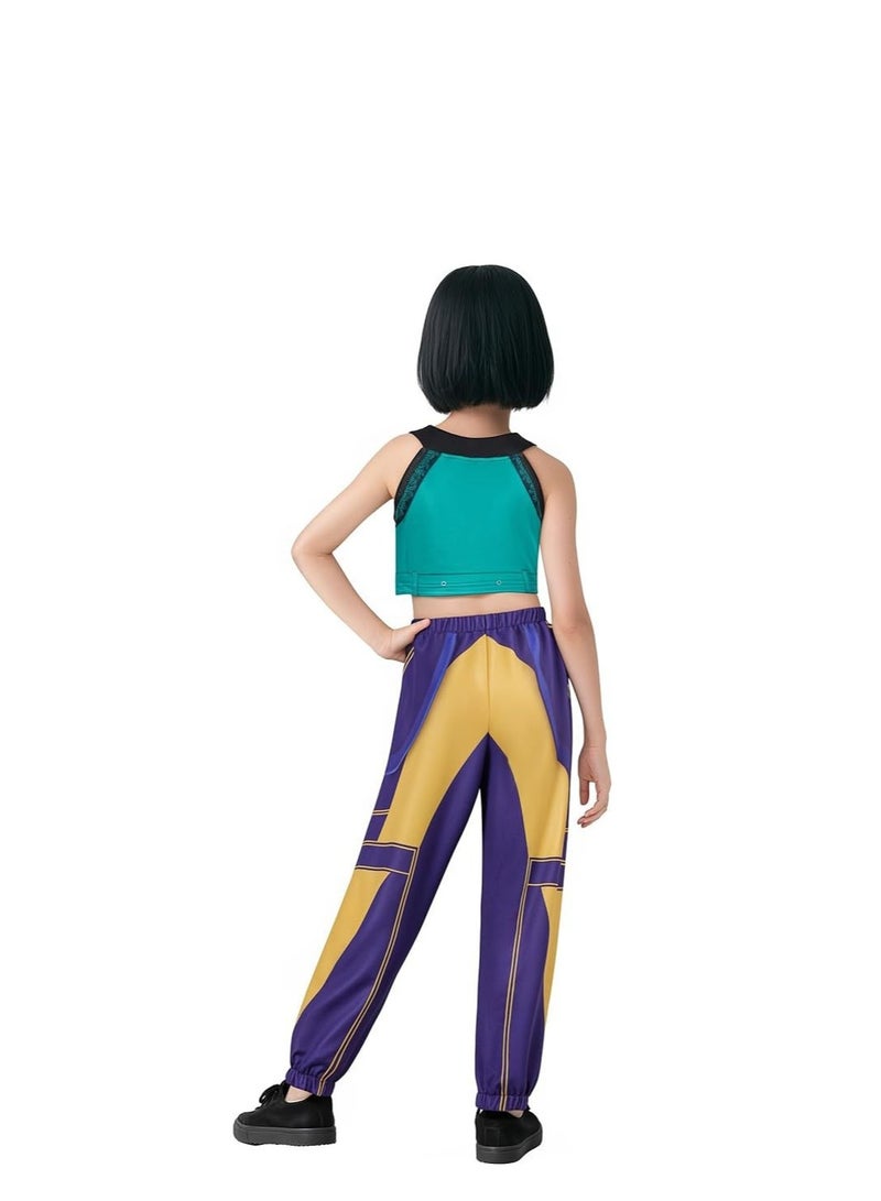 Y&D 1 Set KPOP Hunters Costume Kids Rumi Mira Zoey Cosplay Outfits Pop Singers Role Play - Image 3