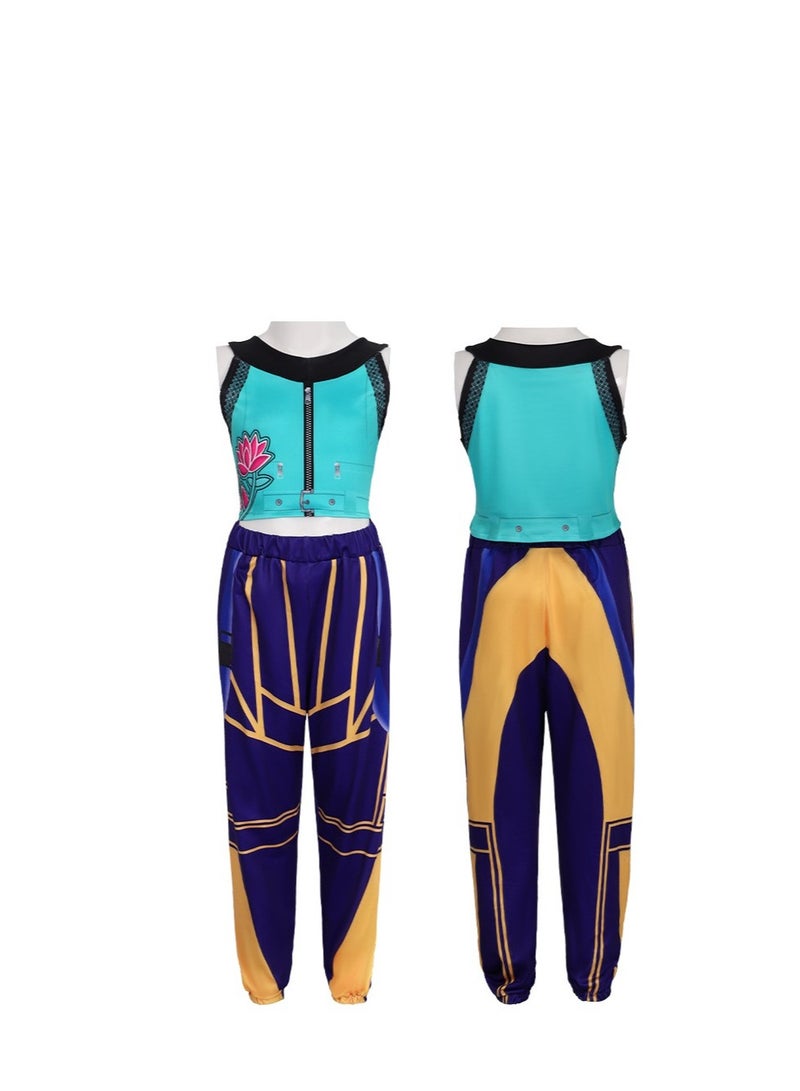 Y&D 1 Set KPOP Hunters Costume Kids Rumi Mira Zoey Cosplay Outfits Pop Singers Role Play - Image 2