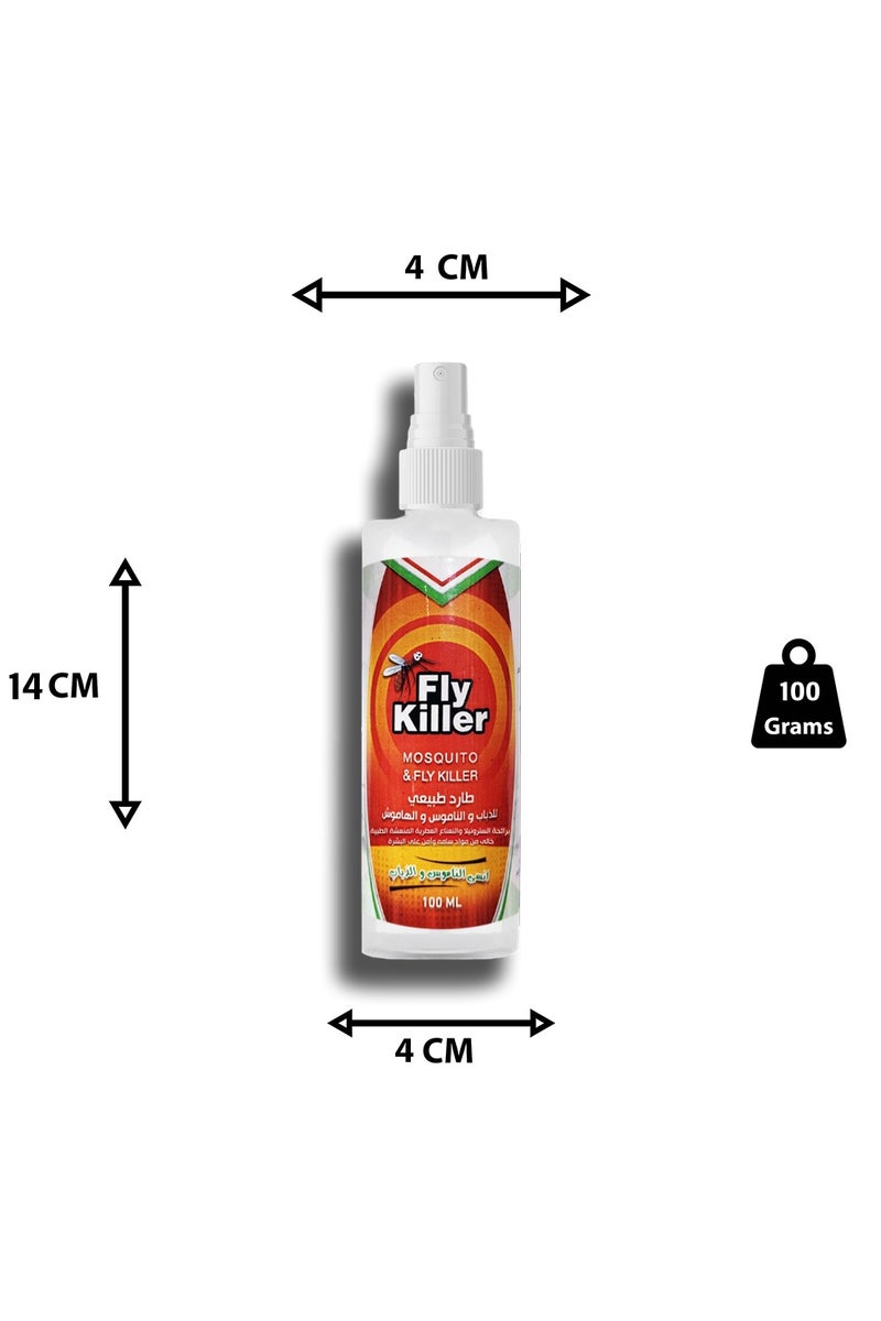 FLYKILLER The most powerful body spray to repel flies and mosquitoes, fragrant, non-toxic, safe for the skin, 100 ml - Image 4