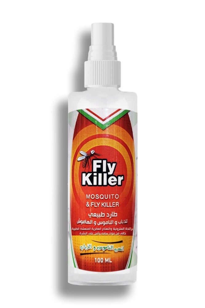 FLYKILLER The most powerful body spray to repel flies and mosquitoes, fragrant, non-toxic, safe for the skin, 100 ml - Image 1