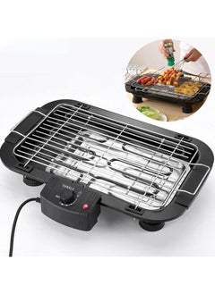 BBQ Electric Barbecue Grill Smokeless Indoor/Outdoor Portable Kitchen BBQ Grill 2000W with Adjustable Temperature Control, Removable Water Filled Drip Tray Electric Grill  - Image 1